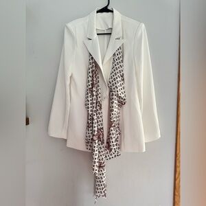 Elegant White Women's Blazer
